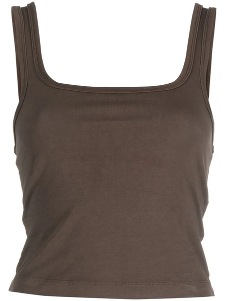  Entire Studios Square-neck Cropped Top - Brown 