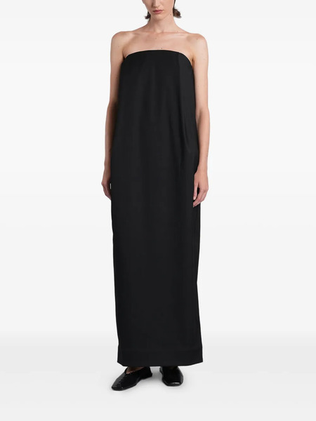  Entire Studios Strapless Pleated Maxi Dress - Black 