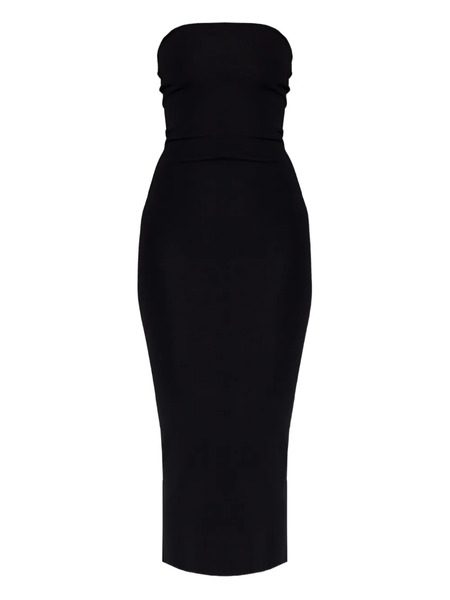  Entire Studios Strapless Ribbed Midi Dress - Black 