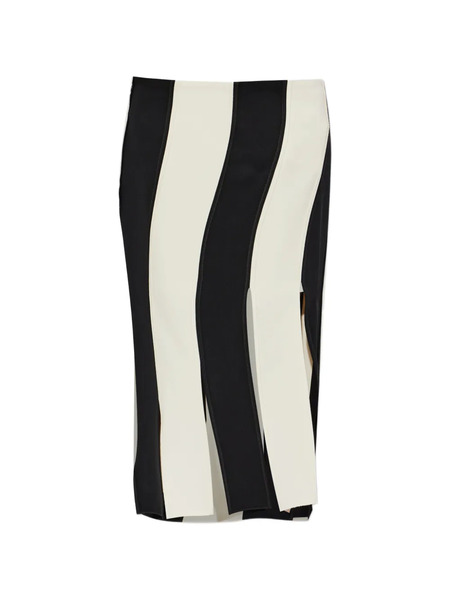  Entire Studios Striped Midi Skirt - Black 