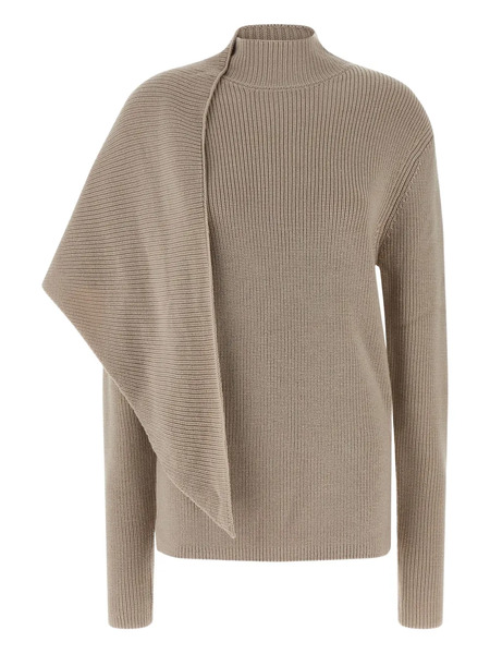  Entire Studios Wrap Turtleneck Sweater - Neutrals 