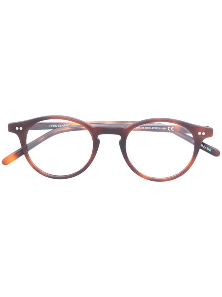  Epos Round Frame Glasses - Brown 