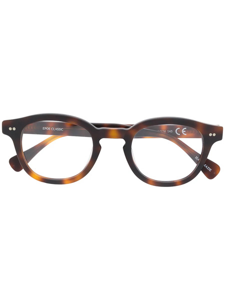  Epos Round Frame Glasses - Brown 