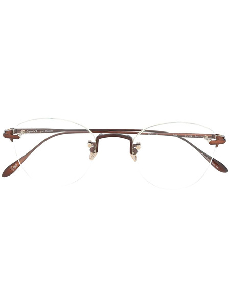  Eque.m Izayoi Round Frame Glasses - Brown 