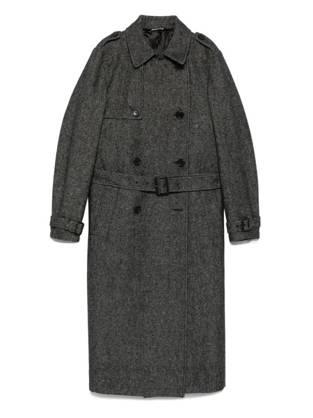  Eraldo Belted Double-breasted Coat - Black 