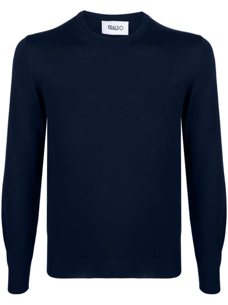  Eraldo Crew-neck Merino-wool Jumper - Blue 
