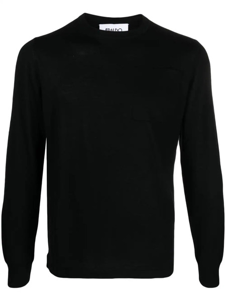  Eraldo Crew-neck Wool-blend Jumper - Black 