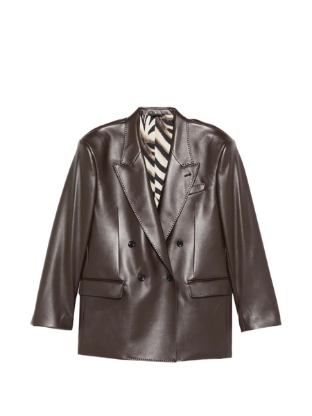  Eraldo Double-breasted Blazer - Brown 
