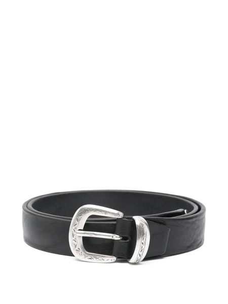  Eraldo Engraved-buckle Belt - Black 