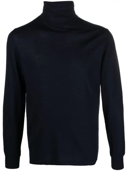  Eraldo Roll-neck Wool-blend Jumper - Blue 