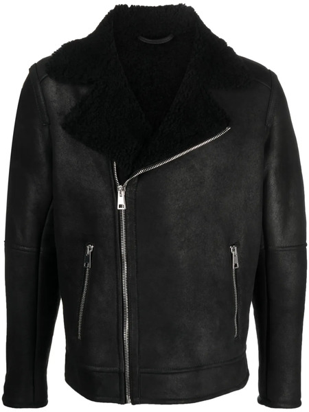  Eraldo Shearling Leather Jacket - Black 