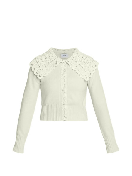  Erdem Crochet-collar Cardigan - Neutrals 