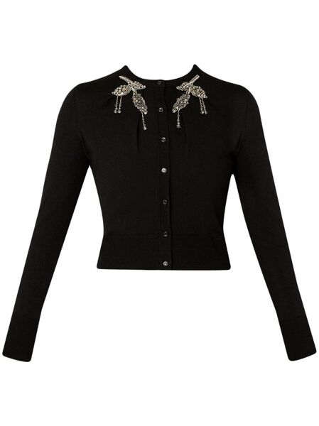  Erdem Cropped Cardigan - Black 
