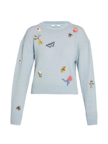  Erdem Embellished Crew-neck Sweater - Blue 