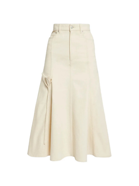  Erdem Flared Button-fastening Midi Skirt - Neutrals 