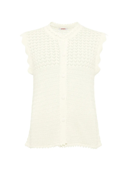  Eres Aurora Scalloped Top - White 