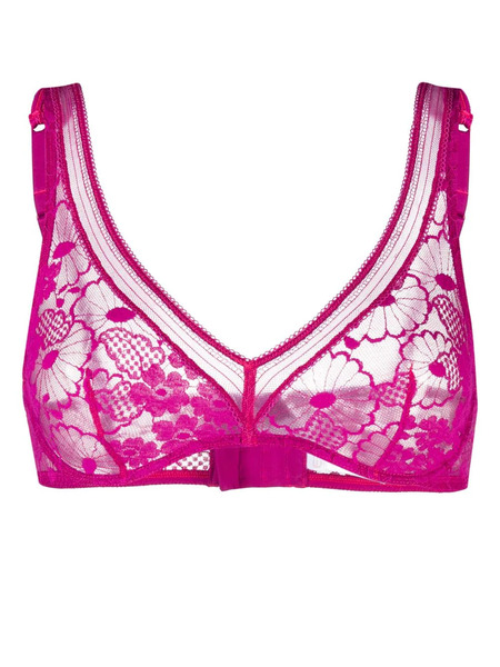  Eres Millefleurs Triangle Lace Bra - Pink 
