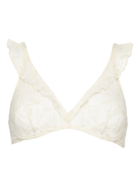  Eres Printanière Underwire Ruffled Bra - White 