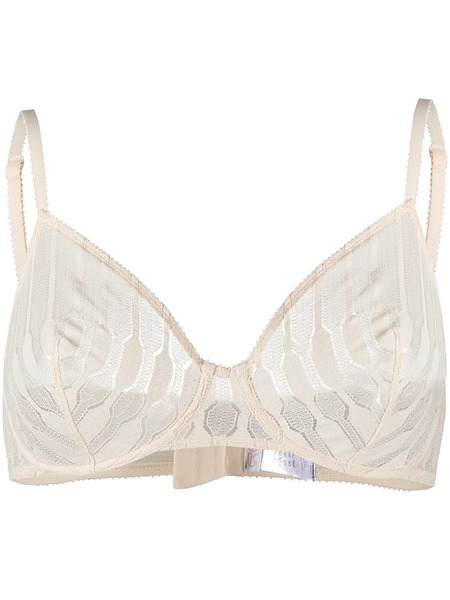  Eres Sheer Fine-knit Bra - Neutrals 