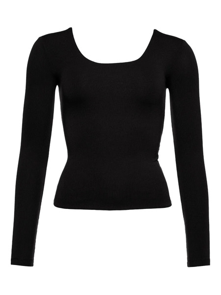  Eres Twist-back Long-sleeved Top - Black 