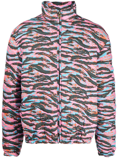  Erl Camouflage Jacquard Padded Jacket - Pink 