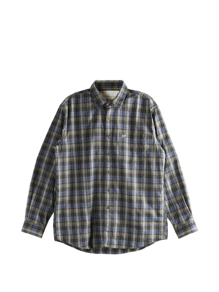  Erl Checked Button-fastening Shirt - Grey 
