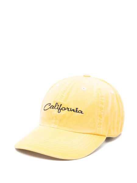  Erl Embroidered-slogan Cap - Yellow 