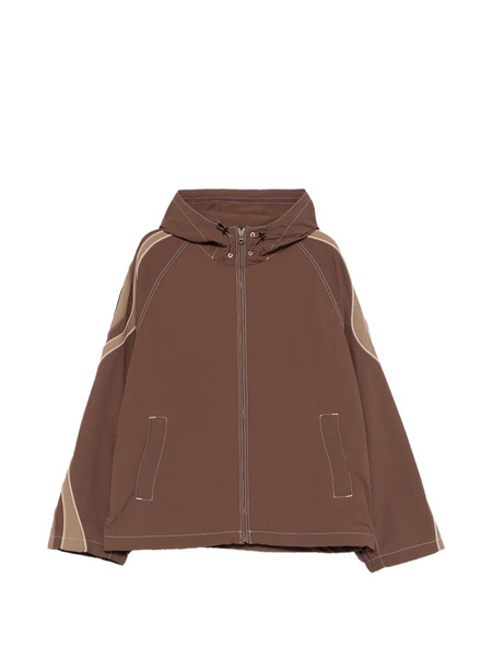  Erl Hooded Panelled Jacket - Brown 