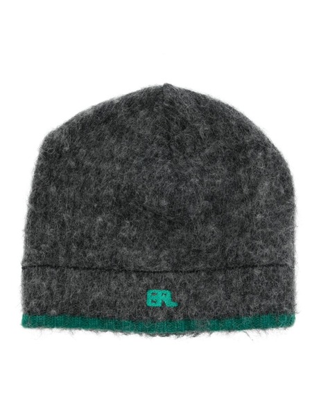  Erl Pilling Overwashed Beanie Hat - Grey 
