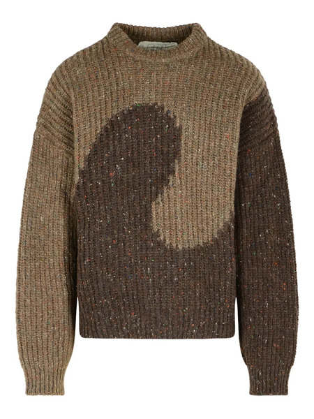  Erl Two-tone Long-sleeve Sweater - Brown 