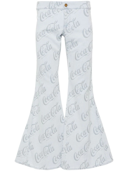  Erl X Coca-cola Jacquard Flared Jeans - Grey 