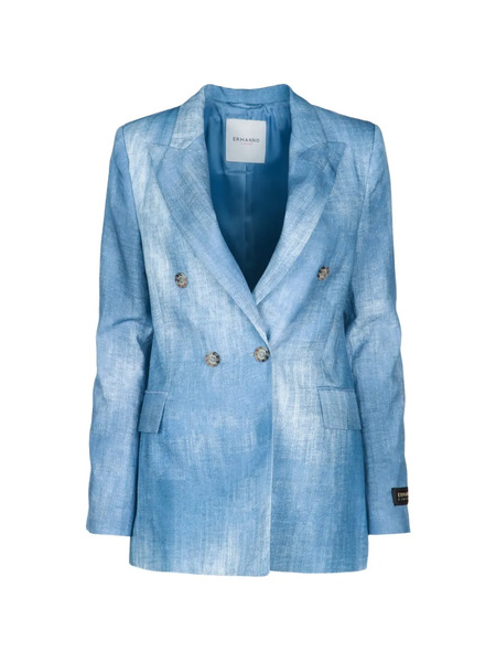  Ermanno Firenze Double-breasted Blazer - Blue 