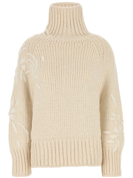  Ermanno Scervino Embroidered Alpaca-blend Jumper - Neutrals 