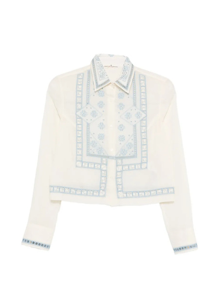  Ermanno Scervino Embroidered Top - Neutrals 