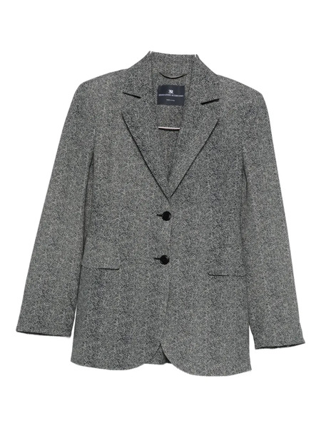  Ermanno Scervino Herringbone Two-button Blazer - Black 
