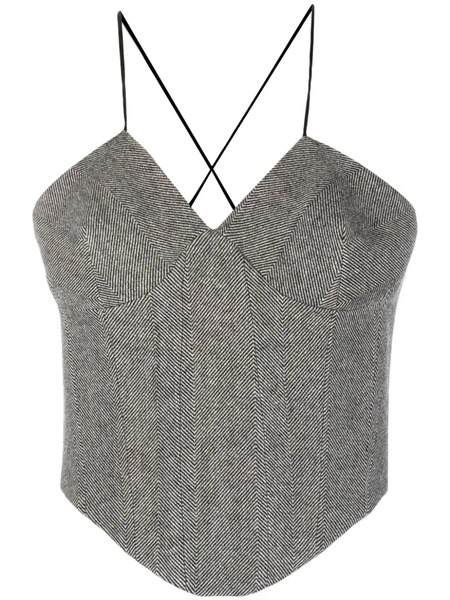  Ermanno Scervino Herringbone Wool Top - Black 