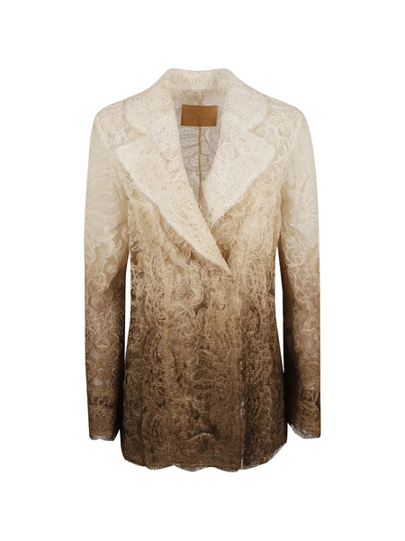  Ermanno Scervino Lace E All-over Blazer - Neutrals 