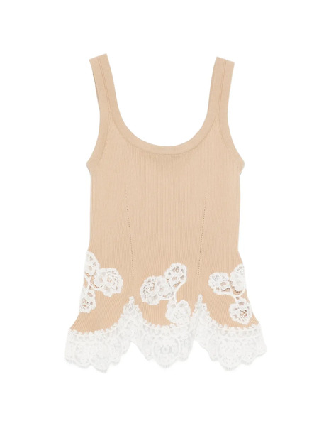  Ermanno Scervino Lace Vest - Neutrals 