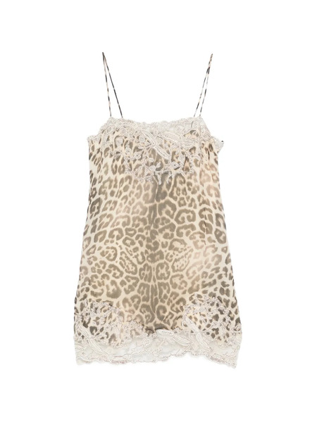  Ermanno Scervino Leopard-pattern Lace Dress - Neutrals 