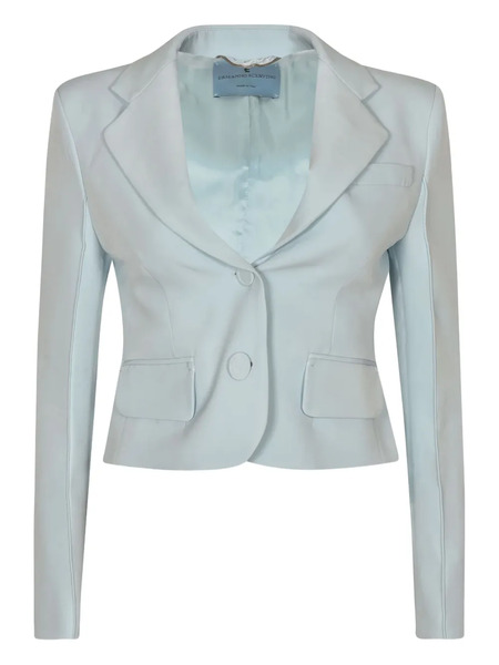  Ermanno Scervino Single-breasted Cropped Jacket - Blue 