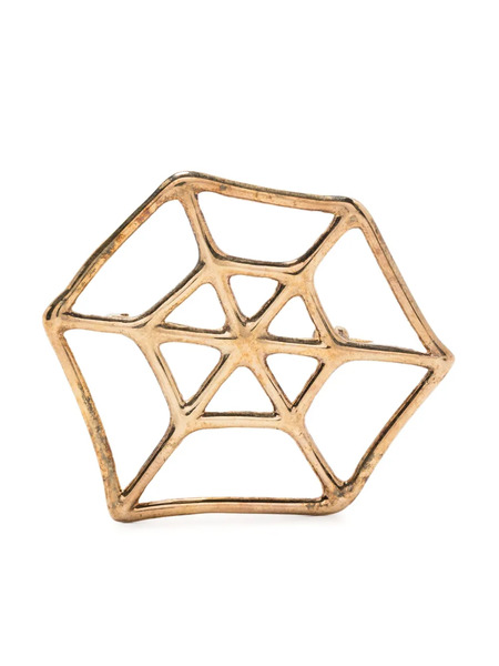  Ernest W. Baker Spider Web Brooch - Gold 