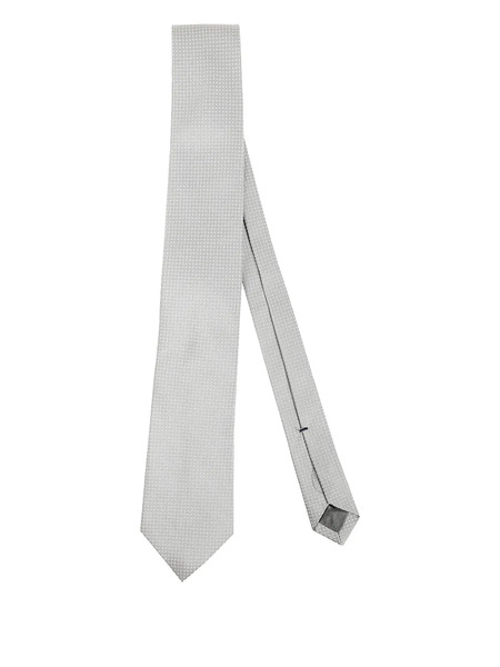  Errico Formicola Patterned Silk Tie - Grey 