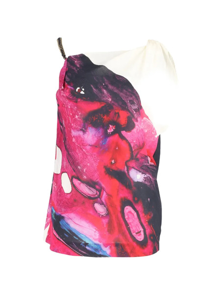  Escada Pre-owned Chain-detail Printed Blouse - Pink 