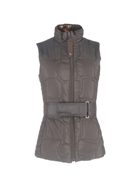  Escada Pre-owned Metallic-print Quilted Gilet - Brown 