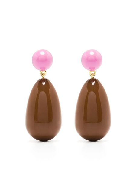  Eshvi Drop-design Earrings - Brown 