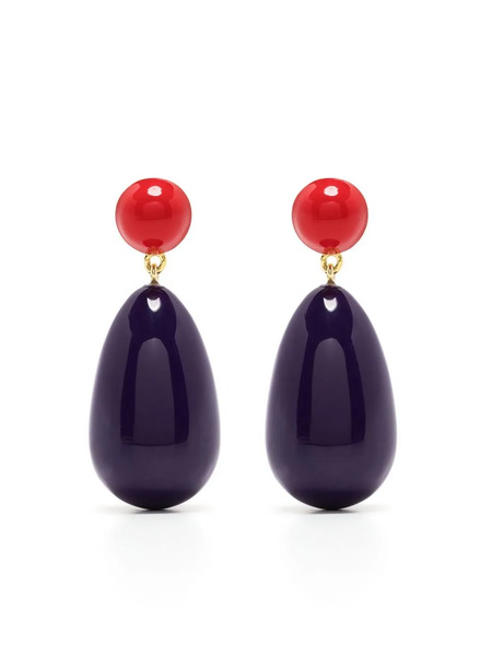  Eshvi Drop-design Earrings - Purple 