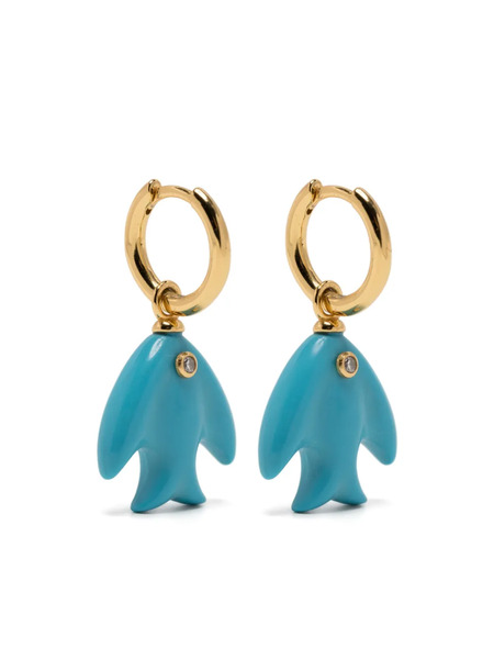  Eshvi Fish Earrings - Blue 