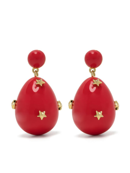  Eshvi Mini Galaxy Drop Earrings - Red 