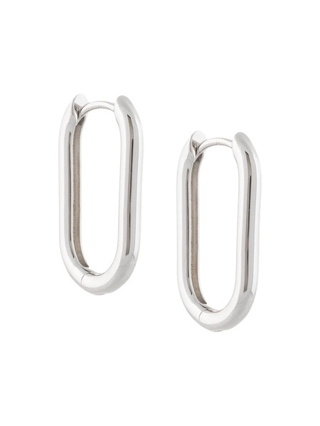  Eshvi Oval Hoop Earrings - Metallic 