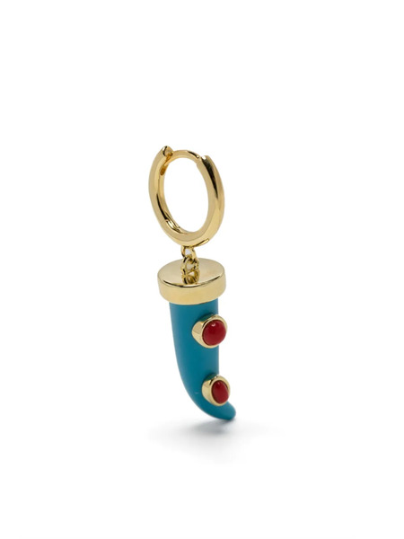  Eshvi Single Fang Charm Earring - Blue 